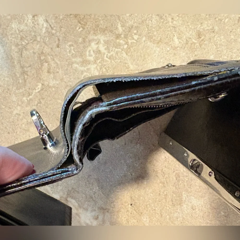 D&G Wallet Black Faux/Leather Wallet Repair Project As Is